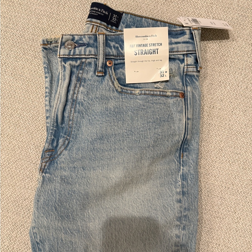 Abercrombie & Fitch Men's Vintage Stretch Jeans Straight in Light Blue - 31 x 32